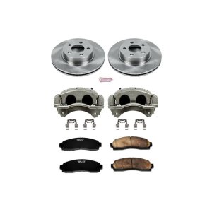 Ford Explorer Sport Brake Kit - Front - PowerStop - Autospecialty Rotors + Evolution Ceramic Pads + Non-coated Replacement Calipers - `01-`03
