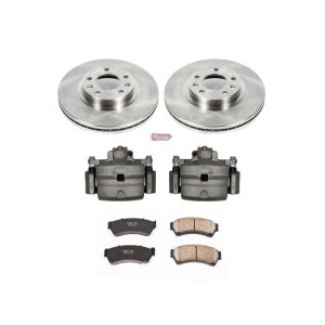 Ford Fusion Brake Kit - Front - PowerStop - Autospecialty Rotors + Evolution Ceramic Pads + Non-Coated Calipers - `06-`12