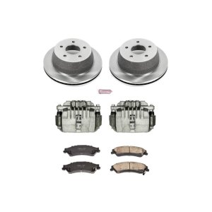 Chevrolet Blazer Brake Kit - Rear - PowerStop - Autospecialty Rotors + Evolution Ceramic Pads + Non-Coated Replacement Calipers - `98-`05