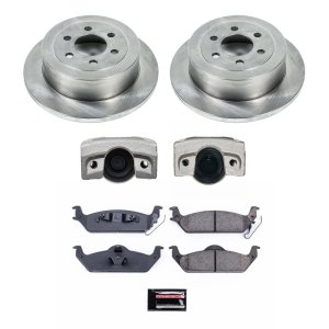Dodge Dakota Brake Kit - Rear - PowerStop - Autospecialty Rotors + Evolution Ceramic Pads + Non-Coated Calipers - `03-`04