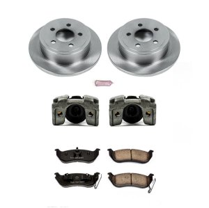 Jeep Liberty Brake Kit - Rear - PowerStop - Autospecialty Rotors + Evolution Ceramic Pads + Non-coated Calipers - `03-`07