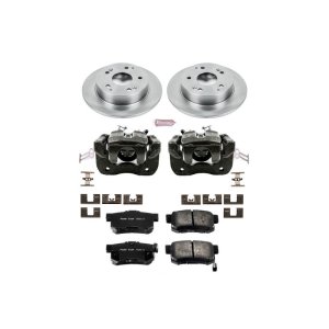 Honda Accord Brake Kit - Rear - PowerStop - Autospecialty Rotors + Evolution Ceramic Pads + Non-Coated Calipers - `98-`02