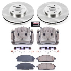 Acura MDX Brake Kit - Front - PowerStop - Autospecialty Rotors + Evolution Ceramic Pads + Non-coated Calipers - `03-`06