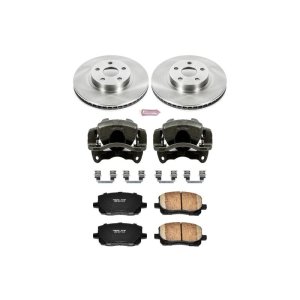 Pontiac Vibe Brake Kit - Front - PowerStop - Autospecialty Rotors + Evolution Ceramic Pads + Replacement Calipers - `03-`08