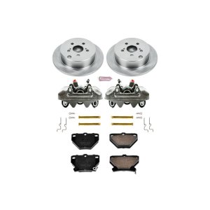Pontiac Vibe Brake Kit - Rear - PowerStop - Autospecialty Rotors + Evolution Ceramic Pads + Non-Coated Calipers - `03-`06