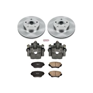Toyota RAV4 Brake Kit - Front - PowerStop - Autospecialty Rotors + Evolution Ceramic Pads + Replacement Calipers - `01-`05