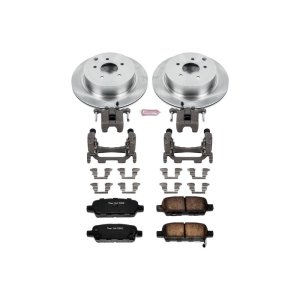 Infiniti M35h Brake Kit - Rear - PowerStop - Autospecialty Rotors + Evolution Ceramic Pads + Non-coated Calipers - `12-`13