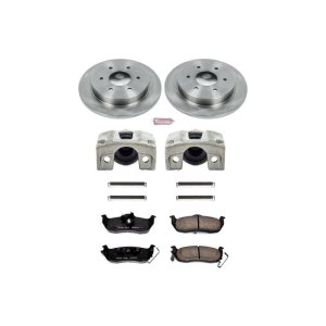Infiniti QX56 Brake Kit - Rear - PowerStop - Autospecialty Rotors + Evolution Ceramic Pads + Non-coated Replacement Calipers - `04-`10