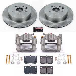 Lexus GS350 Brake Kit - Rear - PowerStop - Autospecialty Rotors + Evolution Ceramic Pads + Non-Coated Calipers - `07-`11