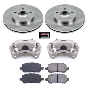 Pontiac G5 Brake Kit - Front - PowerStop - Autospecialty Rotors + Evolution Ceramic Pads + Calipers - `07-`10