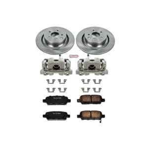 Infiniti G35 Brake Kit - Rear - PowerStop - Evolution Ceramic Pads + Autospecialty Rotors + Non-Coated Replacement Calipers - `07-`08