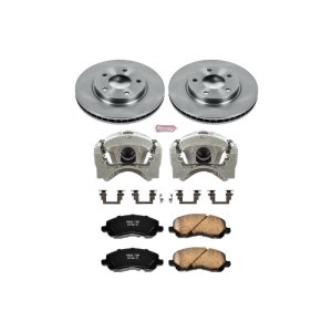 Dodge Caliber Brake Kit - Front - PowerStop - Autospecialty Rotors + Evolution Ceramic Pads + Non-Coated Calipers - `07-`12