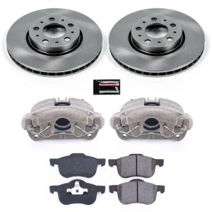 Volvo S60 Brake Kit - Front - PowerStop - Autospecialty Rotors + Evolution Ceramic Pads + Replacement Calipers - `01-`07