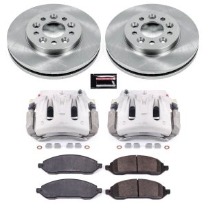 Ford Freestar Brake Kit - Front - PowerStop - Autospecialty Rotors + Evolution Ceramic Pads + Non-Coated Calipers - `04-`07