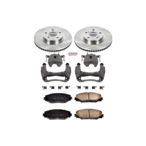 Pontiac Vibe Brake Kit - Front - PowerStop - Evolution Ceramic Pads + Autospecialty Rotors + Replacement Calipers - `09-`10