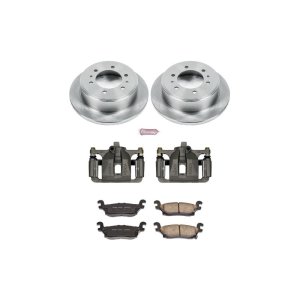 Hummer H3 Brake Kit - Rear - PowerStop - Autospecialty Rotors + Evolution Ceramic Pads + Non-coated Calipers - `06-`10