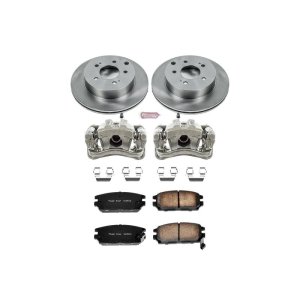 Mitsubishi Galant Brake Kit - Rear - PowerStop - Autospecialty Rotors + Evolution Ceramic Pads + Calipers - `07-`09