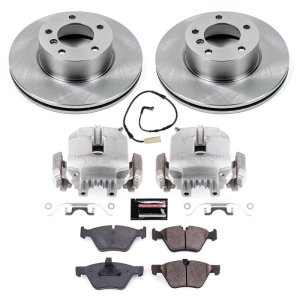 BMW 3 Series Brake Kit - Front - PowerStop - Autospecialty Rotors + Evolution Ceramic Pads + Non-coated Calipers - 2006