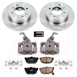 Hyundai Elantra Brake Kit - Rear - PowerStop - Autospecialty Rotors + Evolution Ceramic Pads + Non-Coated Calipers - `97-`06