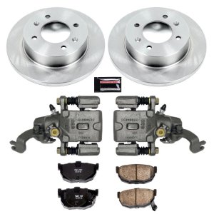 Hyundai Elantra Brake Kit - Rear - PowerStop - Autospecialty Rotors + Evolution Ceramic Pads + Non-Coated Calipers - `05-`06