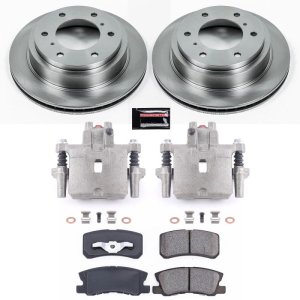 Mitsubishi Montero Brake Kit - Rear - PowerStop - Autospecialty Rotors + Evolution Ceramic Pads + Non-coated Calipers - `01-`06