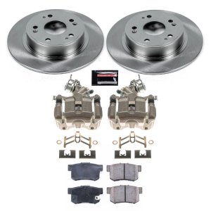 Acura ILX Brake Kit - Rear - PowerStop - Z17 Direct Replacement Kit: Rotors, Ceramic Pads, Calipers - `16-`18