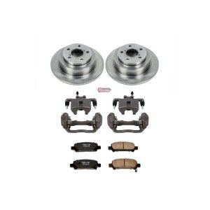 Subaru Forester Brake Kit - Rear - PowerStop - Autospecialty Rotors + Evolution Ceramic Pads + Calipers - `98-`03
