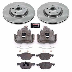 Ford Escape Brake Kit - Front - PowerStop - Autospecialty Rotors + Evolution Ceramic Pads + Non-Coated Calipers - 2017