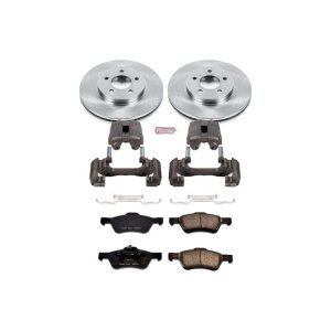 Ford Escape Brake Kit - Front - PowerStop - Autospecialty Rotors + Evolution Ceramic Pads + Non-Coated Calipers - `07-`10