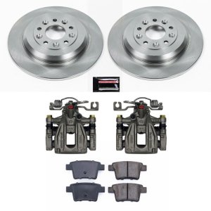 Ford Five Hundred Brake Kit - Rear - PowerStop - OE Replacement Rotors + Evolution Ceramic Pads + Non-Coated Calipers - `05-`07