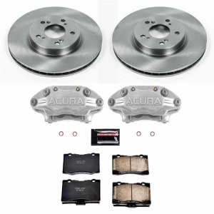 Acura RL Brake Kit - Front - PowerStop - Autospecialty Rotors + Evolution Ceramic Pads + Non-coated Calipers - `05-`12