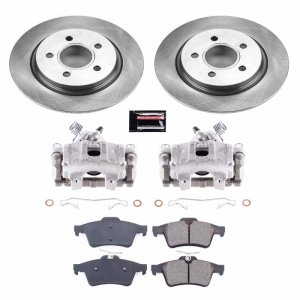 Volvo C30 Brake Kit - Rear - PowerStop - Z17 Direct Replacement Kit: Rotors, Ceramic Pads, Calipers - `08-`13