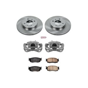 Hyundai Accent Brake Kit - Front - PowerStop - Autospecialty Rotors + Evolution Ceramic Pads + Non-Coated Replacement Calipers - `06-`11