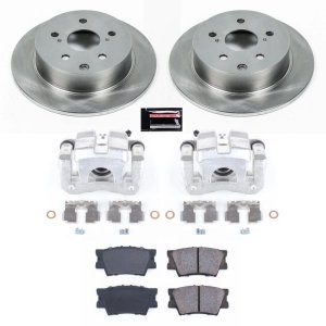 Pontiac Vibe Brake Kit - Rear - PowerStop - Autospecialty Rotors + Evolution Ceramic Pads + Non-Coated Calipers - `09-`10