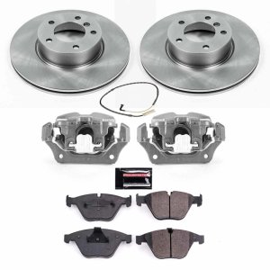 BMW 3 Series Brake Kit - Front - PowerStop - Autospecialty + Evolution Ceramic Pads + Non-coated Calipers - `09-`10