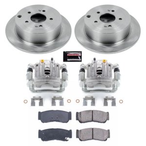 Hyundai Santa Fe Brake Kit - Rear - PowerStop - Autospecialty Rotors + Evolution Ceramic Pads + Replacement Calipers - `07-`09