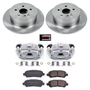 Toyota Highlander Brake Kit - Rear - PowerStop - Autospecialty Rotors + Evolution Ceramic Pads + Replacement Calipers - `08-`13