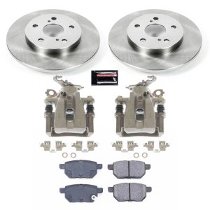 Pontiac Vibe Brake Kit - Rear - PowerStop - Autospecialty Rotors + Evolution Ceramic Pads + Replacement Calipers - `09-`10