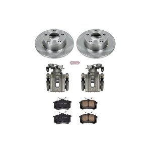 Audi A6 Quattro Brake Kit - Rear - PowerStop - Autospecialty Rotors + Evolution Ceramic Pads + OE Calipers - `99-`04