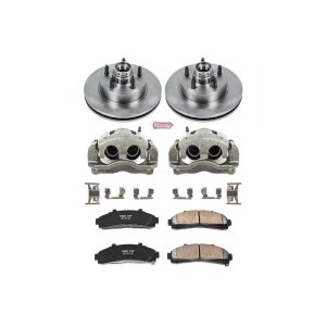 Ford Ranger Brake Kit - Front - PowerStop - OE Style Non-Coated Rotors + Evolution Ceramic Pads + Non-Coated Replacement Calipers - `98-`02