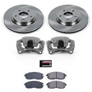 Nissan Sentra Brake Kit - Front - PowerStop - Autospecialty Rotors + Evolution Ceramic Pads + Non-coated Calipers - `07-`12