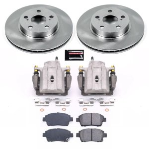 Toyota Prius Brake Kit - Front - PowerStop - Autospecialty Rotors + Evolution Ceramic Pads + Non-Coated Calipers - `04-`09