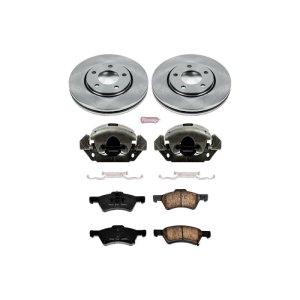 Dodge Caravan Brake Kit - Front - PowerStop - OE Style Rotors + Evolution Ceramic Pads + Replacement Calipers - `03-`04