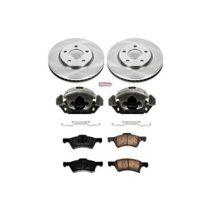 Chrysler Town and Country Brake Kit - Front - PowerStop - Z16 Ceramic Pads + Autospecialty Rotors + Non-Coated Calipers - `01-`07