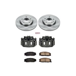 Kia Sedona Brake Kit - Front - PowerStop - Autospecialty Rotors + Evolution Ceramic Pads + Non-coated Replacement Calipers - `02-`04