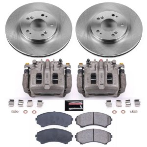 Mitsubishi Endeavor Brake Kit - Front - PowerStop - Autospecialty Rotors + Evolution Ceramic Pads + Replacement Calipers - `04-`11