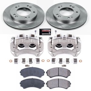 Honda Passport Brake Kit - Front - PowerStop - Autospecialty Rotors + Evolution Ceramic Pads + Non-Coated Calipers - 2002