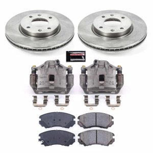 Hyundai Sonata Brake Kit - Front - PowerStop - Autospecialty Rotors + Z16 Ceramic Pads + Non-coated Calipers - `03-`05