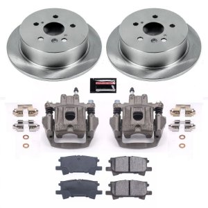 Lexus RX330 Brake Kit - Rear - PowerStop - Autospecialty Rotors + Evolution Ceramic Pads + Replacement Calipers - `04-`06