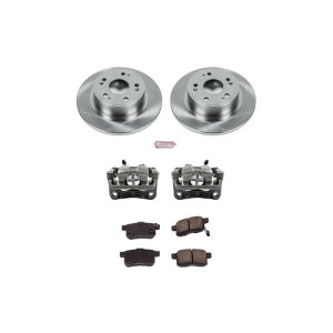 Acura TSX Brake Kit - Rear - PowerStop - Autospecialty Rotors + Evolution Ceramic Pads + Non-coated Calipers - `11-`14